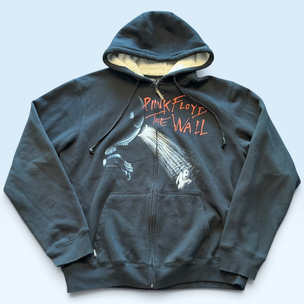 Pink Floyd The Wall Live Nation Hoodie Sweatshirt Mens Large Black Fleece Zip